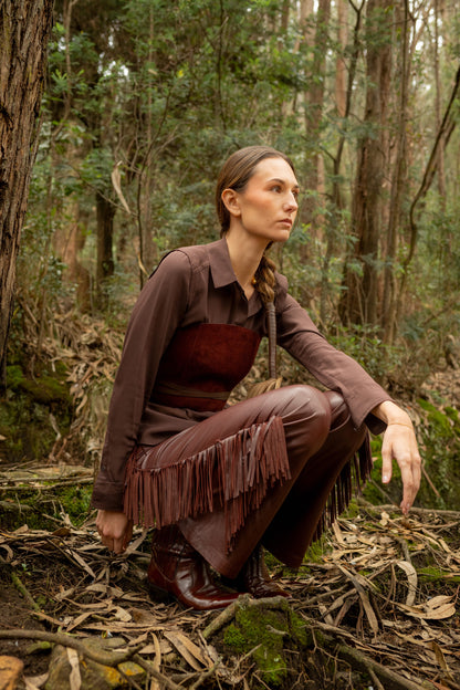 Candelaria Top Burgundy