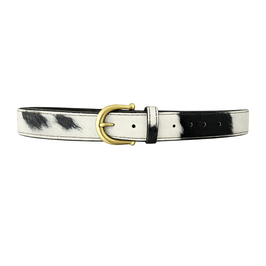 Savanna Thin Cowprint Black — frente